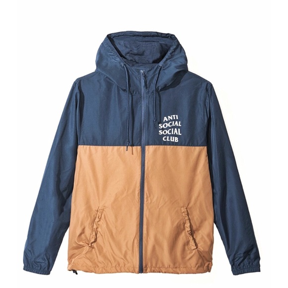 LAST ONE! ANTI SOCIAL SOCIAL CLUB Navy Windbreaker - Picture 2 of 4